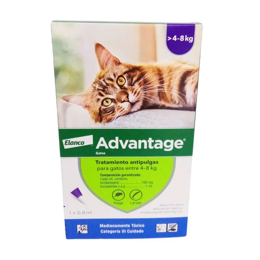 Advantage pipeta antipulgas para gatos entre 4 kg y 8 kg