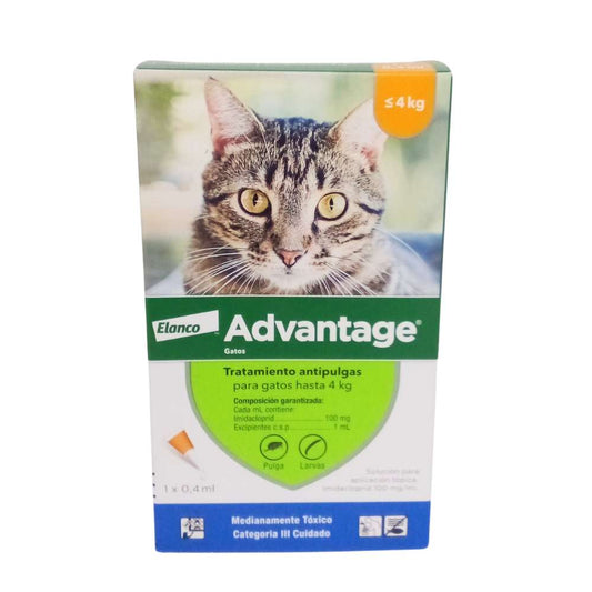 Advantage pipeta antipulgas para gatos hasta 4 kg