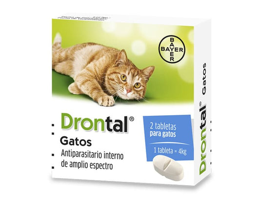 Antiparasitario Drontal gatos 4kg 1 comprimido