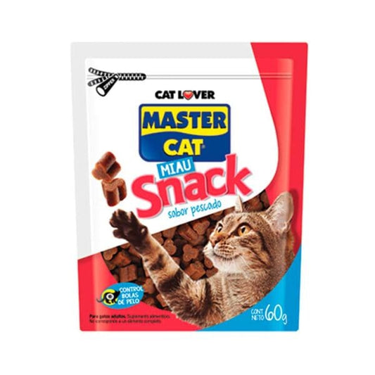 Master cat snack sabor a pescado piel y pelaje 60 grs