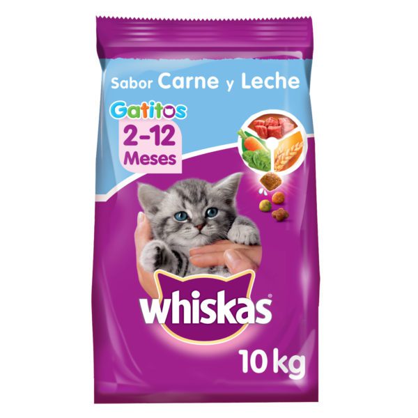 Whiskas Gatitos Carne Leche 10 KG