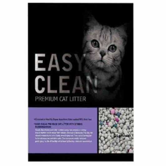 Arena aglutinante para gatos marca easy clean aroma lavanda 20 kg