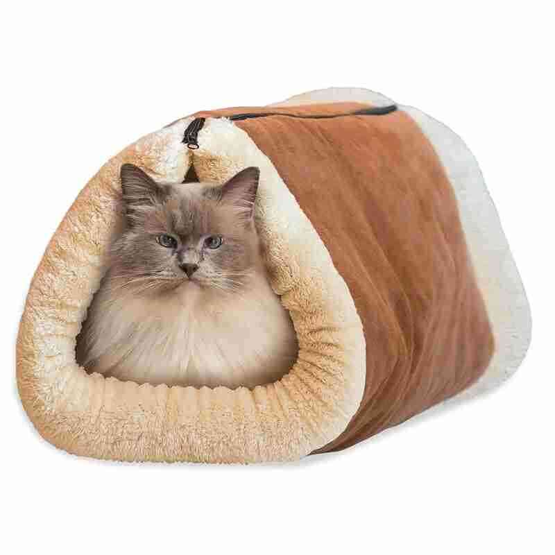 Cama para gatos túnel dos en uno.