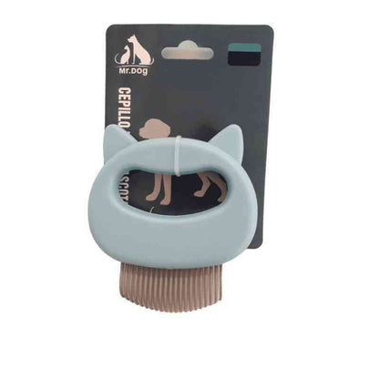 cepillo para gatos de cerdas firmes color azul