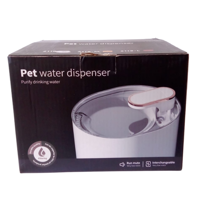 Dispensador de agua para gatos tipo fuente. Color blanco.