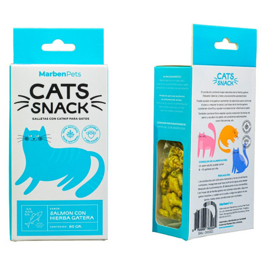 Galletas para gatos-Salmón con hierba gatera- Cats snack