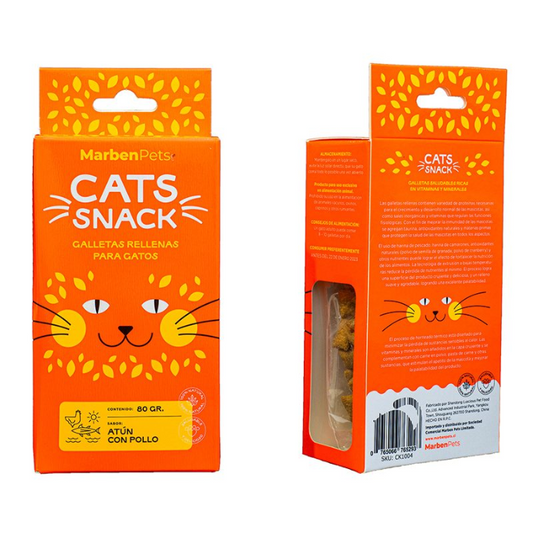 Galletas para gatos rellenas - Atún con pollo- Cats snack